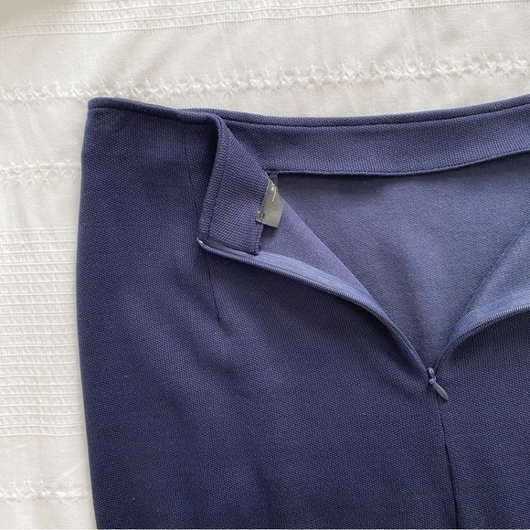 MAX MARA WEEKEND NAVY TEXTURED HIGH RISE SOFT KNIT PENCIL SKIRT - Picture 9 of 9